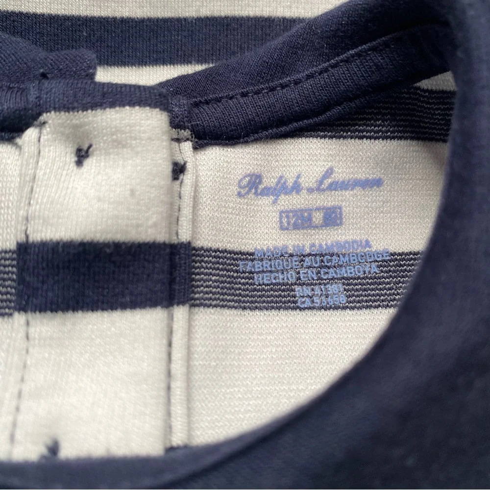 Ralph Lauren Pleated Striped Baby Girl Dress